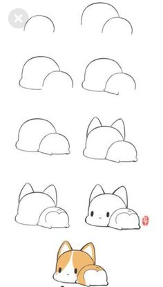 how to draw a cat sleeping on the ground with different positions and shapes for each animal