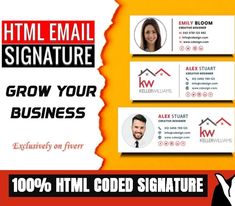 the business card is designed to be used for email signatures