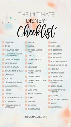 the ultimate disney and checklist list for every disney fan in your family's life