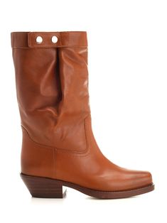 Tan leather "Ademe" boots from Isabel Marant. Brown Knee Boots, Isabel Marant Boots, Isabel Marant Sneakers, Biker Boots, Sneaker Wedge, Boots For Women, Pump Sandals, Manolo Blahnik, Brown Boots