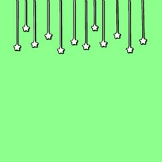 a green background with white stars and lines on the bottom right hand corner that are pointing upward