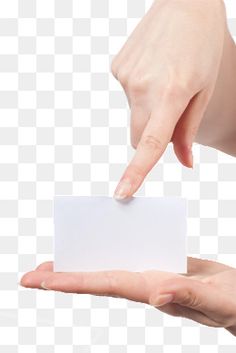 a hand holding a business card in the palm of someone's hand png