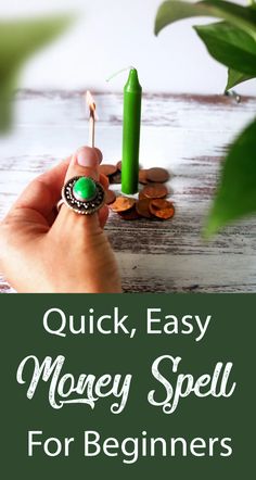 Magic Spell For Money, Candle Spells For Money, Simple Magic Spells, Wicca Money Spells, Money Spell Jar Without Crystals, Candle Magic For Money, Easy Money Spells For Beginner Witches, Basil Money Spell, Bring Money To Me Spell