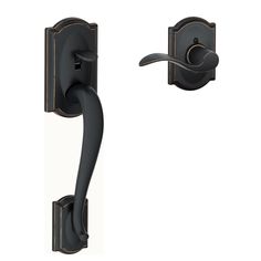 an image of a black door handle