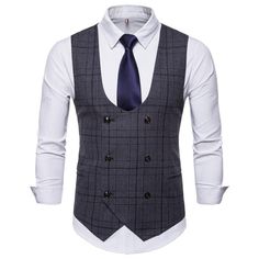 Business Casual Vest, Gentleman Mode, Mens Business Casual, Business Vest, Men's Business Casual, Double Breasted Vest, Double Breasted Waistcoat, Smart Casual Style, Slim Suit