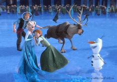 the frozen princess and her friends are dancing together