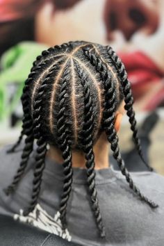 Cornrow Twist Braids For Men With Long Hair Twist Braids For Men, Short Men's Hairstyles, Male Braids Hairstyles, Creative Cornrow Hairstyles, Cornrow Twist, Box Braids Ideas, Male Braids, Cornrows Hair, Box Braids Men