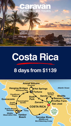 Costa Rica 8-Day Fully Guided Tour Vacation Costa Rico, Texas Places, Touring Caravan, Abroad Travel, Costa Rica Vacation, Panama Canal, Metal Bucket, Travel Wishlist