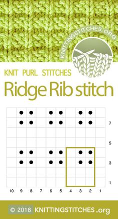 the knitting pattern for knit purl stitches ridge rib stitch