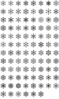 an image of snowflakes in black and white