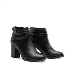 Look absolutely stunning with these adorable block heel booties! Featuring leatherette upper, almond toe, chunky heel, stitching detail, striped lining, zipper closure for easy on/off, and finished with cushioned insole for comfort Size: 9.5.  Color: Black.  Gender: female.  Age Group: adult. Fall Heels, Chunky Heel Ankle Boots, Casual High Heels, Low Heel Boots, Round Toe Shoes, Western Boots Women, Chunky High Heels, Heel Ankle Boots, High Heel Boots Ankle