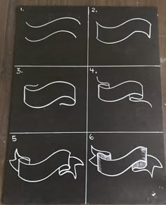 the instructions for how to make a chalkboard board with ribbon and tape on it