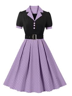 2024 New Fashion Polka Dot Vintage Pleated Dresses Retro Notched Collar Elegant Summer Women Short Oktoberfest Dress, Halter Dress Short, Tube Top Dress, Slim Dress, Legging Outfits, Weave Style, Fairy Land, Chic Vintage