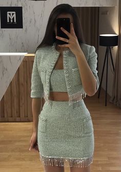 Skirt Fashion Classy, Tweed Dress Outfit Classy, 2024 Outfits, Lapel Coat, Winter Fashion Outfits Casual, Classy Dress Outfits, Sequin Jacket, Classy Casual Outfits, Fashion Hacks Clothes