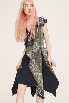 Creepy Fashion, 2019 Runway, Placement Print, 2019 Fashion, Runway Collection, Fashion Show Collection, Yohji Yamamoto, Swimwear Collection, Pink Hair