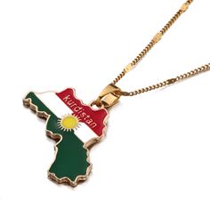 PRICES MAY VARY. 24K gold vacuum plating high quality pendant chain chain length:50cm Nickel free and lead free with gold overlay Best gift for your friend, family, lovers and so on Kurdistan Gold Enamel Pendant Necklace Flag Region Map Kurdish Large Chain Jewelry 
Yongkan Jewelry
 
Yongkan Jewelry is a fashion jewelry manufacturer in Amazon and promote our products to Southern America, India, the Middle East, Southeastern Asia, Africa and Europe. 
 
Yongkan Jewelry culture is "Honest, Optimisti Southern America, Singapore Flag, Jewelry Manufacturer, Outdoor Banners, Gold Overlay, Star Images, Jewelry Manufacturers, Chain Jewelry, The Middle East