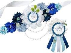 The Blue Boho Greenery Baby Shower Maternity Sash is a beautiful accessory designed for expectant mothers to wear during their baby shower. The sash features a lovely blue and green bohemian-inspired design with greenery and foliage accents, giving it a stylish and elegant look. Whether as a gift for a friend or loved one or as a special addition to your own baby shower attire, this maternity sash is a charming and unique way to celebrate the upcoming arrival of a new baby. Baby Shower Attire, Bear Cake Topper, Teddy Bear Cakes, Maternity Sash, Popular Decor, Baby Shower Presents, Stitch And Angel, Baby Shower Gender Reveal, Lilo And Stitch