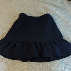 Navy Blue J. Crew Mercantile Mini Skirt With Peplum Detail. Nwt Size 4. Dark Blue Mini Skirt, Navy Blue Mini Skirt, White Jean Skirt, Summer Mini Skirt, Dark Blue Sweater, Check Mini Skirt, Mini Pleated Skirt, Blue Mini Skirt, Peplum Skirt