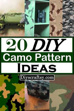 20 DIY Camo Pattern Ideas Camo Painted Walls, Diy Camo Paint Stencils, Camo Quilt Patterns, Diy Camo Paint Job, How To Paint Camouflage Pattern, Camo Painting Ideas, Paint Camouflage Pattern, Camo Spray Paint