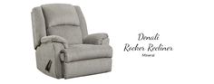 a recliner chair with the words dencil rocker recliners