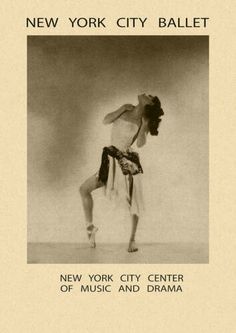 the new york city ballet's new york city center of music and drama poster