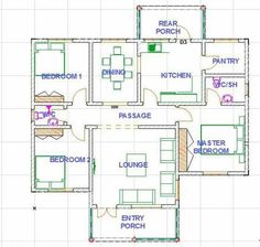 the floor plan for a house with three rooms