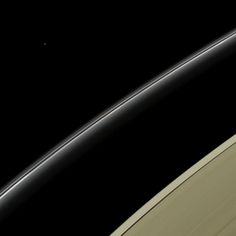 saturn and its moon seen from the earth's farthest distance, taken by nasa