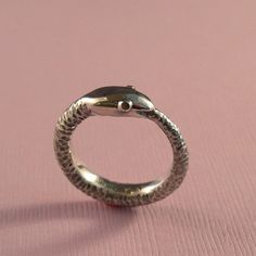 Ouroboros Ring, Heavy Weight, Sterling Silver Ouroboros Ring, Sailor Knots, Snake Ring Silver, Snake Ring, Put A Ring On It, Etsy Items, Chain Link Bracelet, Silver Band, Rings Statement