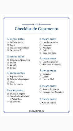 the checklist de casomeo is shown in blue with white trimmings