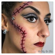 Halloween Frankenstein, Fantasias Halloween, Frankenstein, Face Painting, Halloween Makeup, Halloween Party, Halloween Face, Face Makeup, Eyeliner