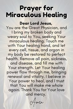 a prayer for the lord with an image of jesus holding his hands in front of him