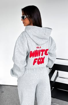 White Fox Vol 3, White Fox Tracksuit, White Fox Set, Grey Wishlist, White Fox Hoodie, Valentines Day Hoodie, Sweater Two Piece Set, Fox Hoodie, School Sets