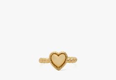 Golden Hour Heart Ring | KATE SPADE Darry Promise Rings, Kate Spade Ring, Real Gold Ring, Everyday Rings Gold, Rush Jewelry, Ring Inspo Jewelry, Pinky Promise Gifts, Rings With Meaning, Etsy Rings