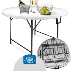 a round table with two glasses on it and an image of the bottom half of the table