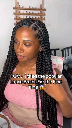 Braids Cornrows Natural Hair, Short Box Braids Hairstyles, Braided Hairstyles For Black Women Cornrows, Big Box Braids Hairstyles, Hair Scarf Styles, Box Braids Hairstyles For Black Women, Loose Braids