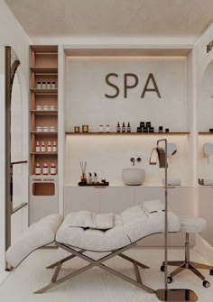 the spa is clean and ready for customers to use