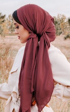 Christian Head Covering, Turban Hijab, Stile Hijab, Head Wrap Styles, Tutorial Hijab