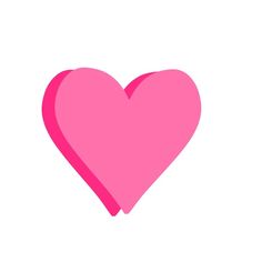 a pink heart on a white background