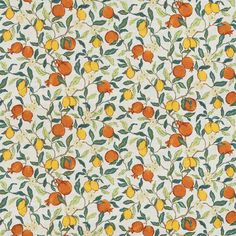 an orange tree with leaves and fruit on it's branches is featured in this wallpaper