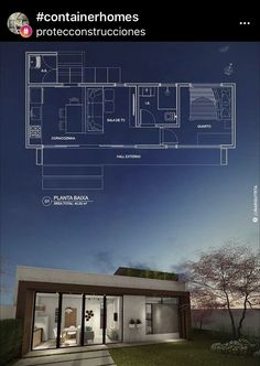 an image of the floor plan for a house that has been built on stilts