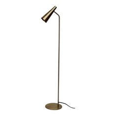 a metal floor lamp on a white background