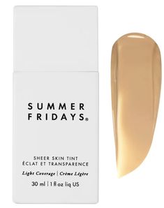 Skin Tint Foundation, Summer Friday Skin Tint, Summer Fridays Skin Tint, Vanilla Makeup, Summer Friday, Olive Undertones, Base Makeup, Skin Tint, Elf Cosmetics