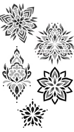 some black and white designs on a cell phone