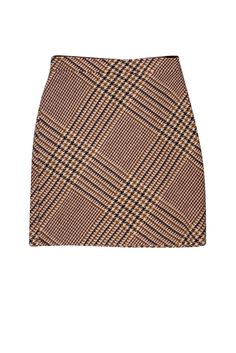 Current Boutique-Tory Burch - Brown & Cream Plaid Wool Blend Skirt Sz 2 Pencil Silhouette, Silky Top, Comic Con Cosplay, Brown Skirt, Brown Skirts, Wool Plaid, Fall Outfit, Active Wear For Women, Ballet Flats