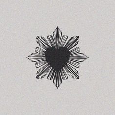 a black and white photo of a flower on a light gray background in the shape of a heart