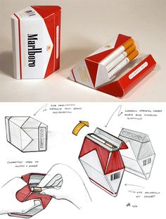 Sigaretten Paper Scene, Desain Buklet, Industrial Design Sketch, Packing Design, Creative Packaging Design, Creative Packaging, Packaging Design Inspiration, Package Design, A Drawing