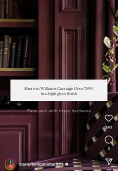 sherylin williams carriage door - 754 m high gloss finish