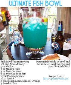 the ultimate fish bowl recipe is ready to be eaten