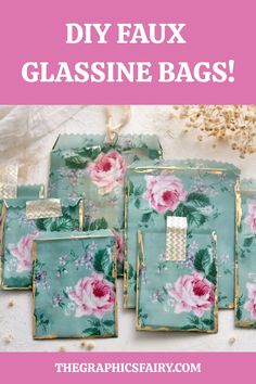 the diy faux glassine bags are easy to make