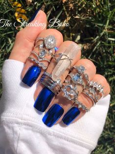 16 pc Silver plated ring set with raw quartz point crystal stone, simulated diamonds, tiara ring, vine ring, and many more amazing designs!! Sizes 8 point crystal 7.75 7.75 7.25 7.25 5 7:5 7 5.5 7 7.5 3 7.75 7 5.5 Silver Stackable Rings For Party, Rhinestone Open Ring Jewelry For Gifts, Silver Crystal Ring With Bling, Crystal Rings With Bling For Gift, Stackable Silver Crystal Jewelry, Crystal Ring With Bling For Gift, Dazzling Bling Crystal Ring As Gift, Vine Ring, Tiara Ring